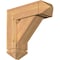 Ekena Millwork Traditional Arts and Crafts Smooth Bracket w/ Offset Brace, Western Red Cedar, 7 1/2"W x 22"D x 22"H BKT0806X22X22TRA03SWR - alternate 1
